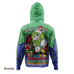 canberra raiders christmas custom hoodie - merry christmas our beloved team with aboriginal dot art pattern hoodie