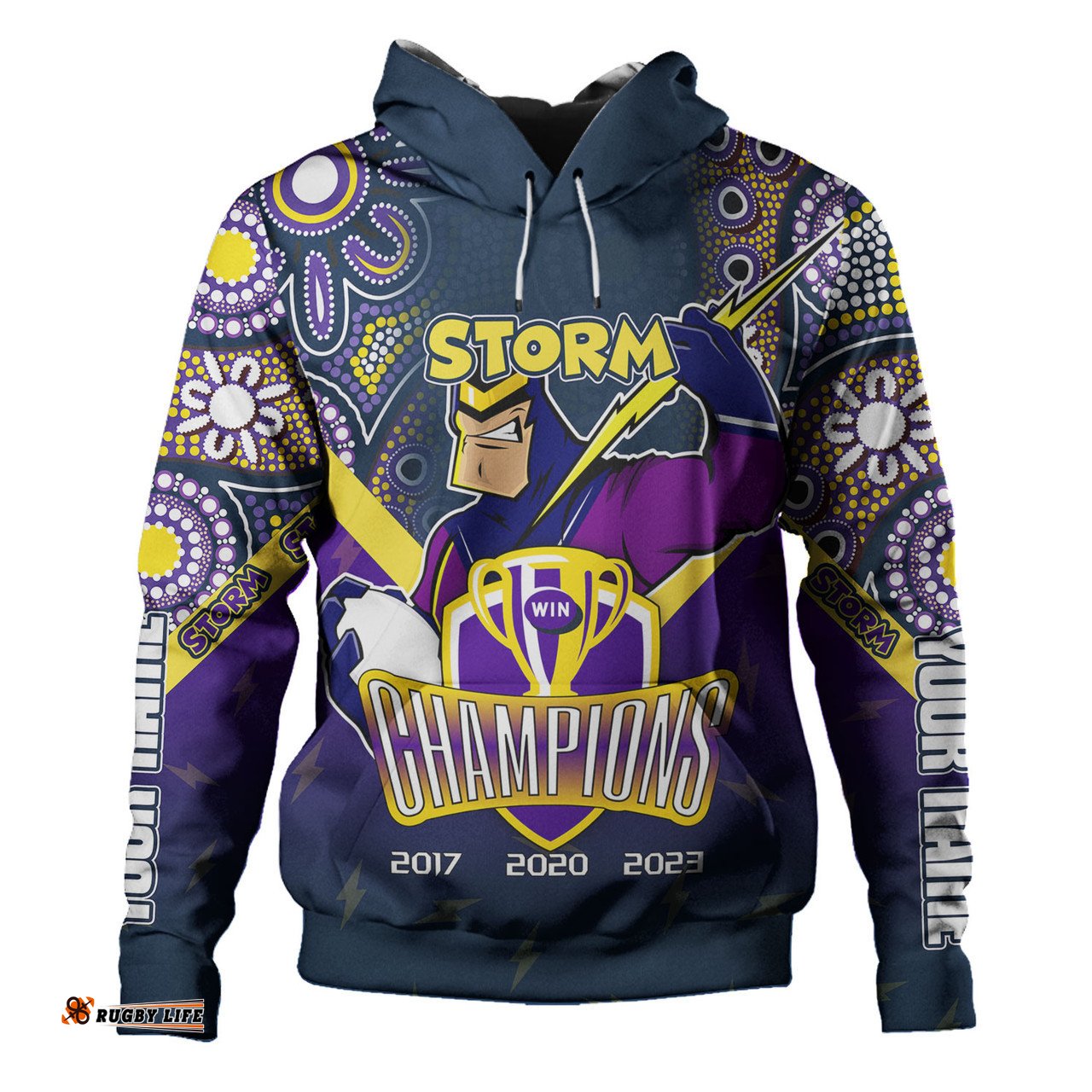 melbourne storm hoodie - custom talent win games but teamwork and intelligence win championships with aboriginal style