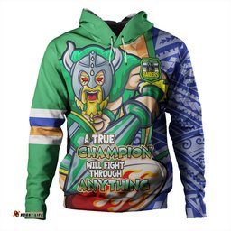 canberra raiders grand final hoodie - a true champion will fight through anything with polynesian patterns
