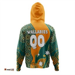 australia wallabies custom hoodie - custom proud and honoured indigenous aboriginal inspired gold jersey hoodie