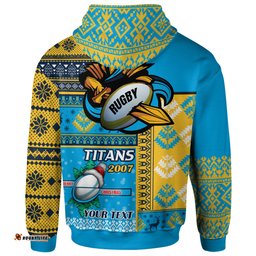 gold coast titans hoodie - custom christmas snowflakes gold coast titans mascot hoodie