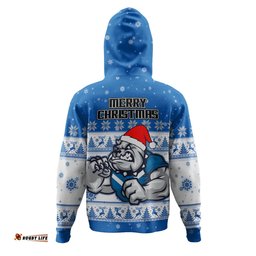 canterbury-bankstown bulldogs christmas custom hoodie - special ugly christmas hoodie