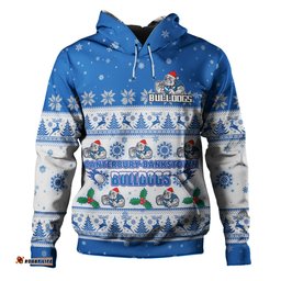 canterbury-bankstown bulldogs christmas custom hoodie - special ugly christmas hoodie