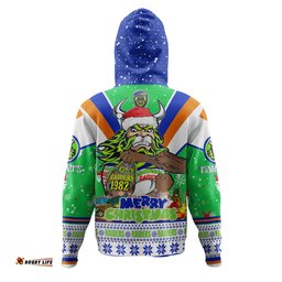 canberra raiders christmas custom hoodie - canberra viking santa aussie big things hoodie