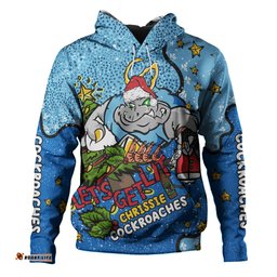 new south wales cockroaches christmas custom hoodie - let's get lit chrisse pressie hoodie