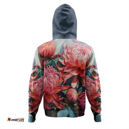 australia waratah hoodie - waratah oil painting abstract ver4 hoodie