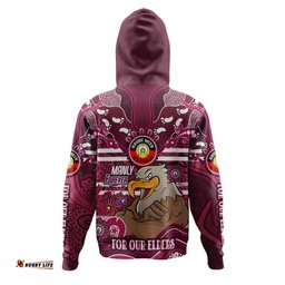 manly warringah sea eagles custom hoodie - for our elders home jersey hoodie