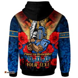 gold coast titans hoodie - custom remembrance day pause to remember hoodie