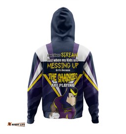 melbourne storm father's day hoodie - screaming dad and crazy fan