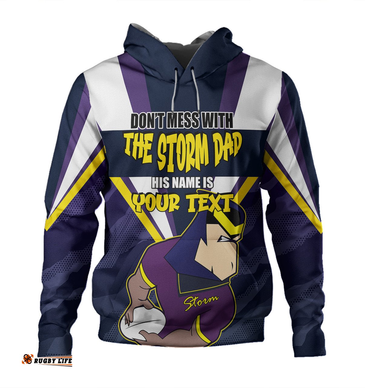 melbourne storm father's day hoodie - screaming dad and crazy fan