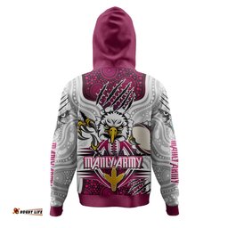 manly warringah sea eagles indigenous custom hoodie - super manly army scratch style hoodie