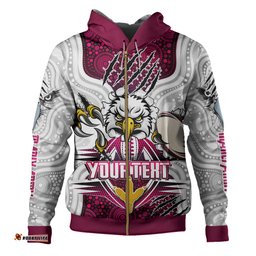 manly warringah sea eagles indigenous custom hoodie - super manly army scratch style hoodie