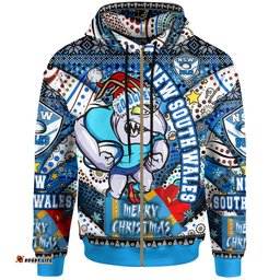 cockroaches  christmas hoodie - custom nsw go blues cockroaches aboriginal inspired with snowflake hoodie