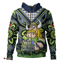 canberra raiders hoodie aboriginal inspired naidoc week custom for die hard fan supporters