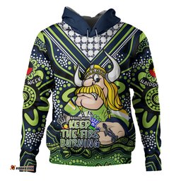 canberra raiders hoodie aboriginal inspired naidoc week custom for die hard fan supporters