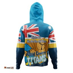 gold coast titans hoodie - happy australia day we are one and free