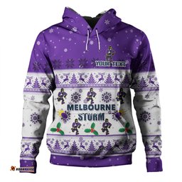 melbourne storm christmas custom hoodie - special ugly christmas hoodie