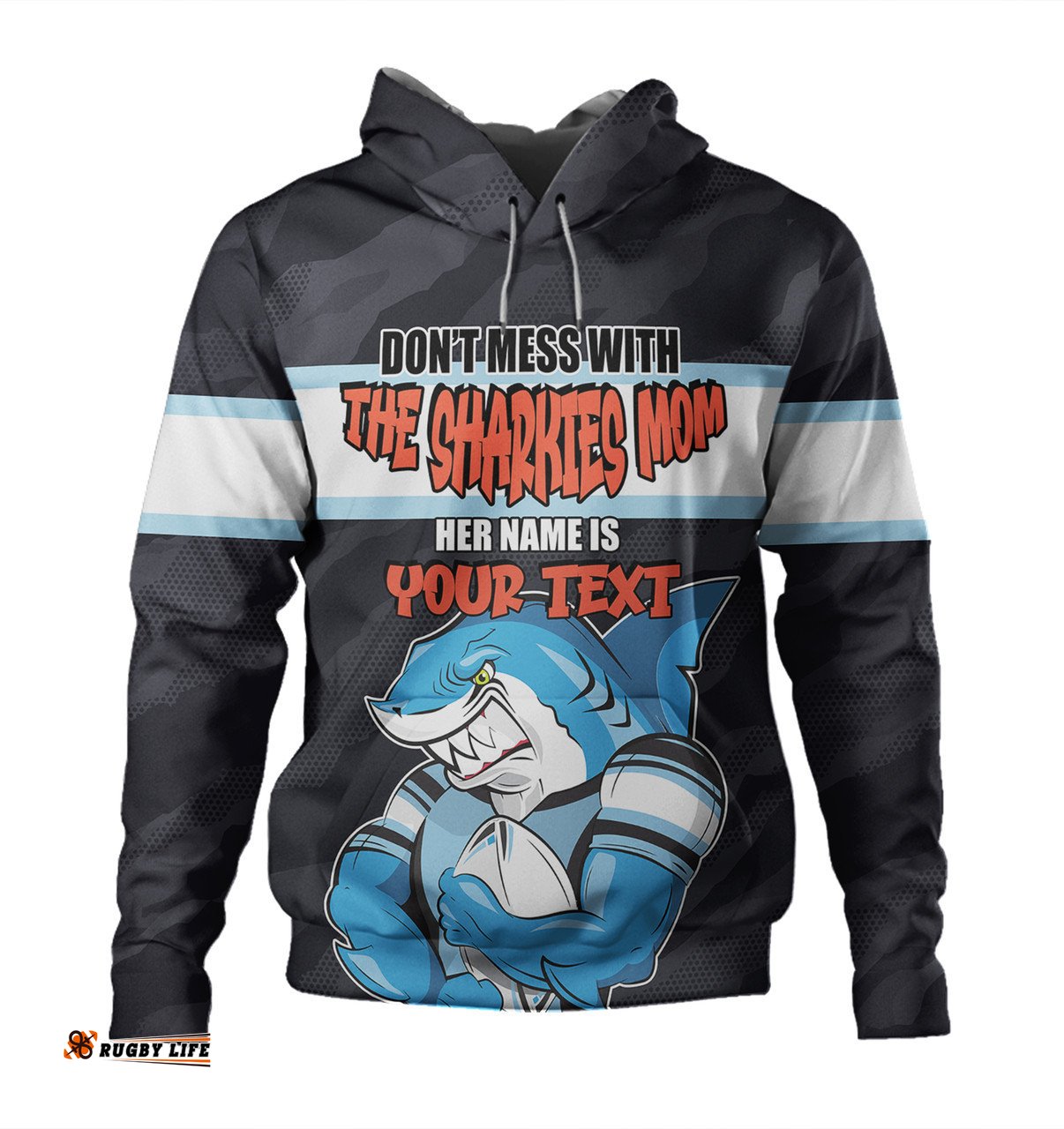 cronulla-sutherland sharks mother's day hoodie - screaming mom and crazy fan
