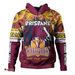 brisbane broncos hoodie - custom talent win games but teamwork and intelligence win championships with aboriginal style