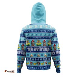 new south wales big things christmas custom hoodie - the big banana and blue heeler hoodie