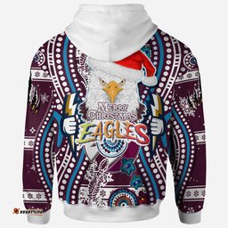 manly warringah sea eagles christmas hoodie - custom merry christmas super manly warringah sea eagles indigenous hoodie