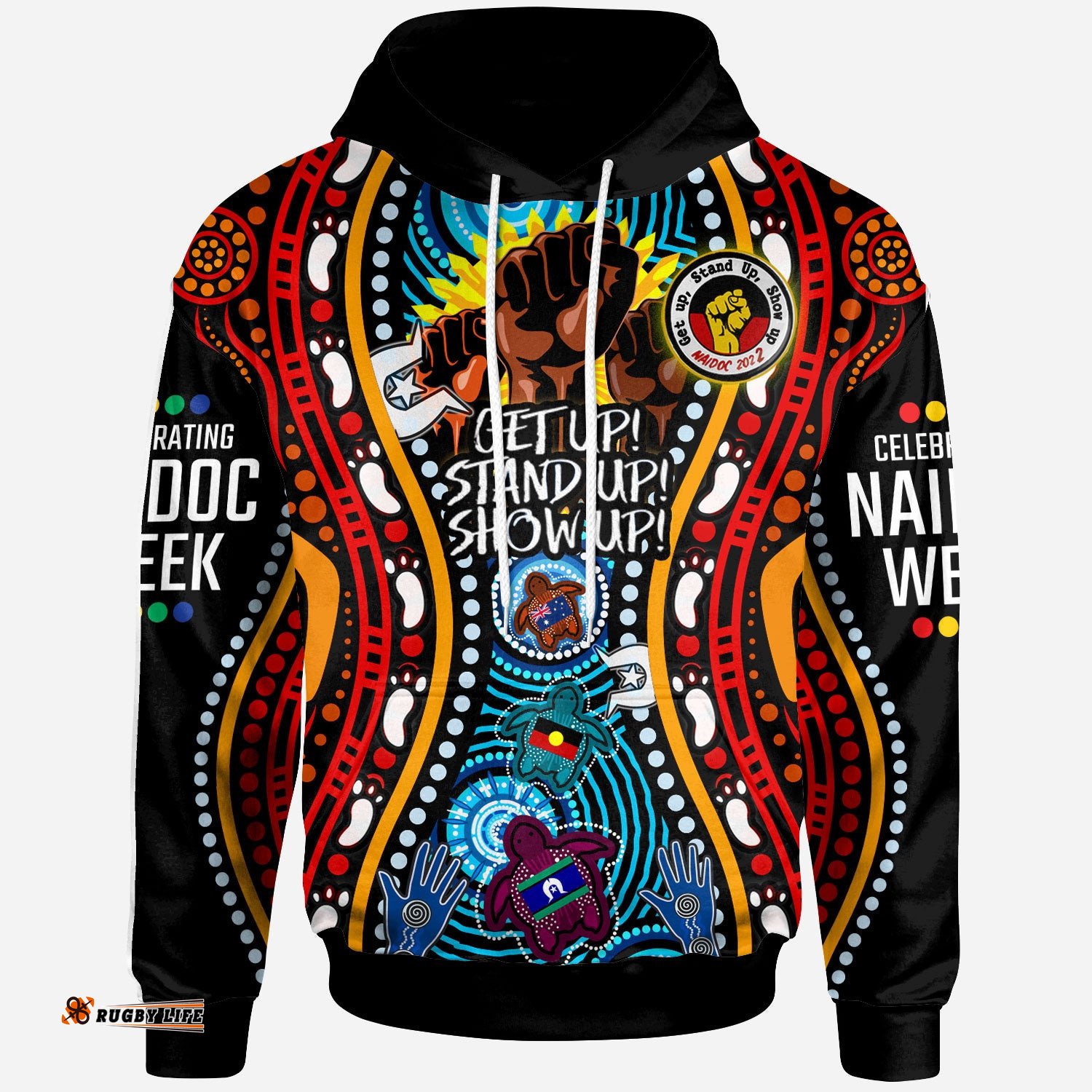 australia naidoc week custom hoodie aboriginal inspired and torres strait islander get up stand up show up
