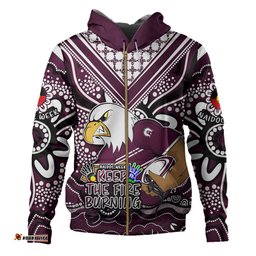 manly warringah sea eagles hoodie aboriginal inspired naidoc week custom for die hard fan supporters