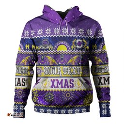 melbourne storm christmas aboriginal custom hoodie - indigenous knitted ugly xmas style hoodie