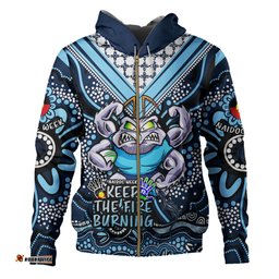 new south wales blues hoodie aboriginal inspired naidoc week custom for die hard fan supporters