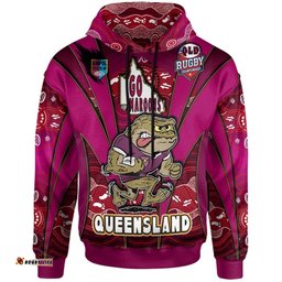 cane toads hoodie - custom cane toads mascot with aboriginal inspired art hoodie