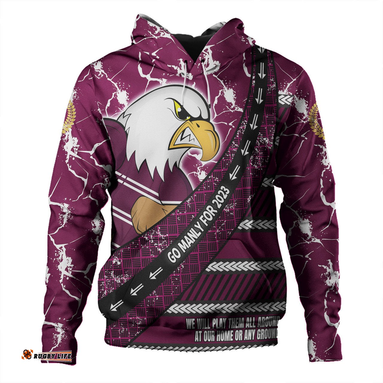 manly warringah sea eagles hoodie - theme song for rugby with sporty style