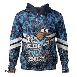 cockroach sport hoodie - tropical patterns and dot painting eat sleep repeat