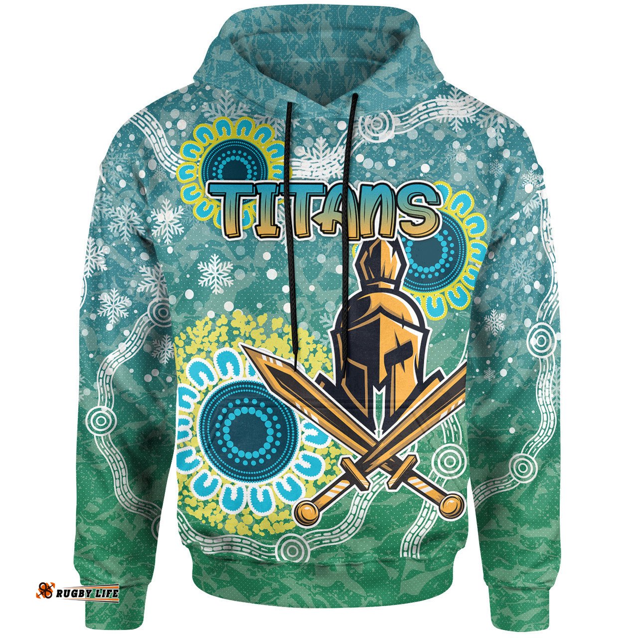 gold coast titans christmas hoodie - custom super gold coast titans hoodie