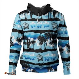 cronulla-sutherland sharks hoodie - tropical hibiscus and coconut trees