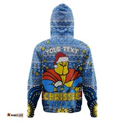 gold coast titans christmas custom hoodie - christmas knit patterns vintage jersey ugly hoodie