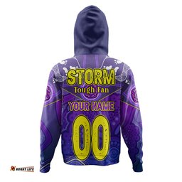 melbourne storm custom hoodie - melbourne storm for life with aboriginal style hoodie