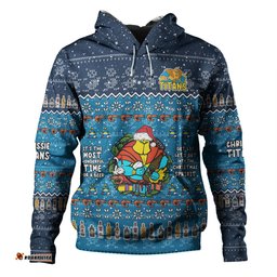 gold coast titans christmas custom hoodie - chrissie spirit hoodie