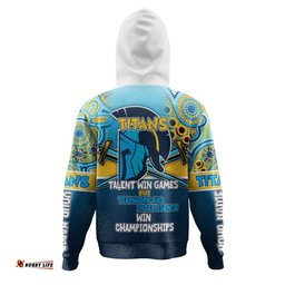gold coast titans sport hoodie - custom talent win games but teamwork and intelligence win championships with aboriginal style