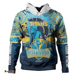gold coast titans sport hoodie - custom talent win games but teamwork and intelligence win championships with aboriginal style