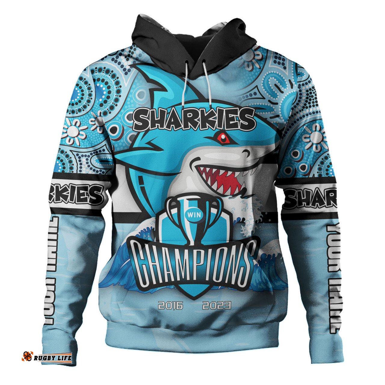 cronulla-sutherland sharks hoodie - custom talent win games but teamwork and intelligence win championships with aboriginal style