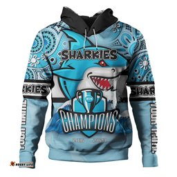 cronulla-sutherland sharks hoodie - custom talent win games but teamwork and intelligence win championships with aboriginal style
