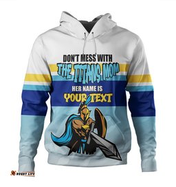 gold coast titans mother's day hoodie - screaming mom and crazy fan