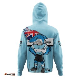 cronulla-sutherland sharks hoodie custom for die hard fan australia flag scratch style