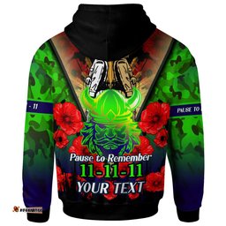canberra raiders hoodie - custom remembrance day pause to remember hoodie