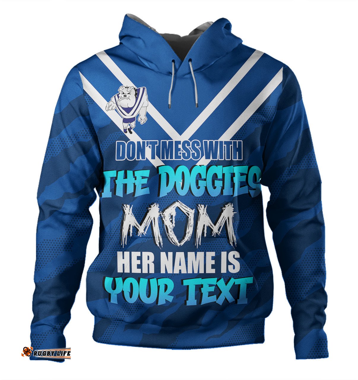 canterbury-bankstown bulldogs mother's day hoodie - screaming mom and crazy fan