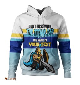 gold coast titans father's day hoodie - screaming dad and crazy fan