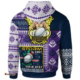 melbourne storm hoodie - custom christmas snowflakes melbourne storm mascot hoodie