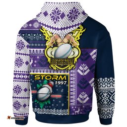 melbourne storm hoodie - custom christmas snowflakes melbourne storm mascot hoodie