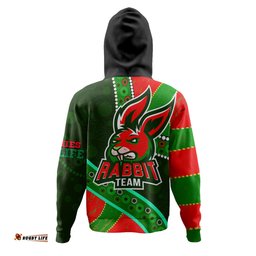 south sydney rabbitohs hoodie - indigenous bunnies power sport tribal hoodie