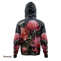 australia waratah hoodie - red waratah flowers fine art ver3 hoodie